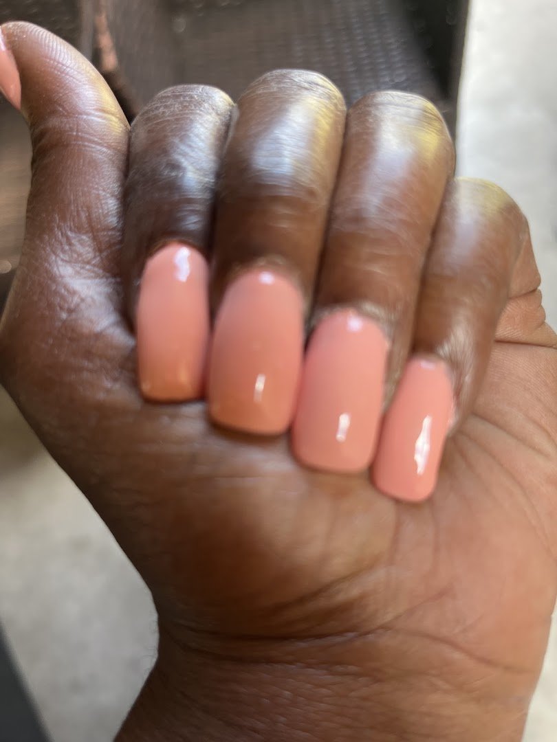 Nail salon stations with manicure tools